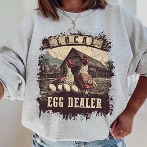 Gray Local Egg Dealer Sweatshirt